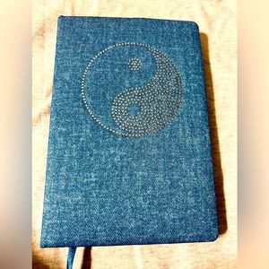Denim journal with glitter design in front 192 pages (5.875x8.625in)
